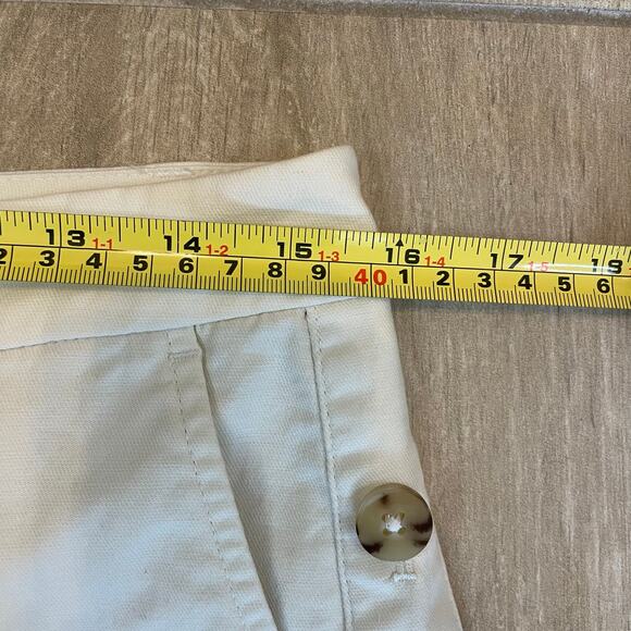 J. Jill Barley Side Button Shorts Size 6 NWT Linen Blend Cream MSRP $59 - Picture 7 of 10